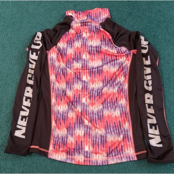 Body Instinct Womens Active Wear Top Half Zip Pullover Long Sleeve Tie Dye Small - Picture 5 of 5